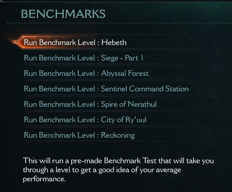 Image of a selection of levels you can use for Benchmark Mode in DOOM: The Dark Ages.